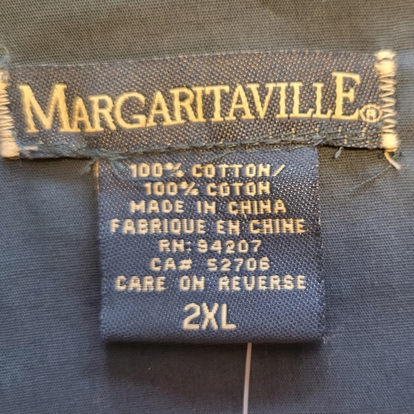 Margaritaville embroidered mechanic button down shirt NWT - Picture 3 of 7